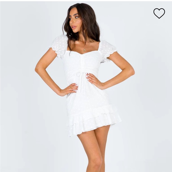 COPY - Princess Polly mikail mini dress white size 0 - Picture 3 of 13